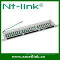 0.5U 24 puertos blancos utp patch panel